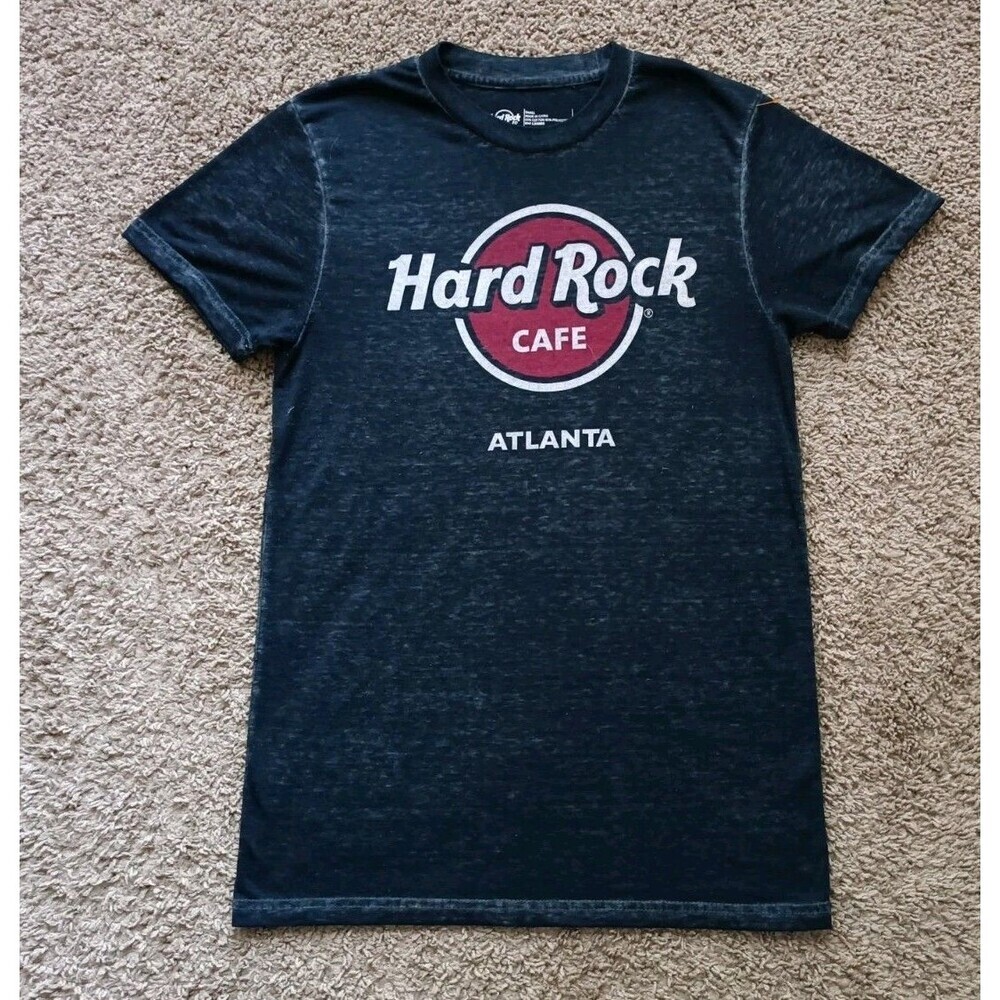 Hard Rock Cafe Atlanta T-Shirt Boy's Small Gray Short Sleeve